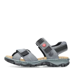 Clearance Rieker Damskie Sandaly Trekkingowe W Kolorze Niebiesko-Szarym