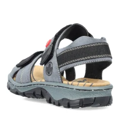 Clearance Rieker Damskie Sandaly Trekkingowe W Kolorze Niebiesko-Szarym