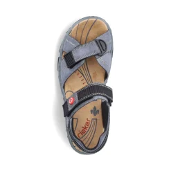 Clearance Rieker Damskie Sandaly Trekkingowe W Kolorze Niebiesko-Szarym