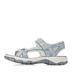 Fashion Rieker Damskie Sandaly Trekkingowe W Kolorze Blekitnym