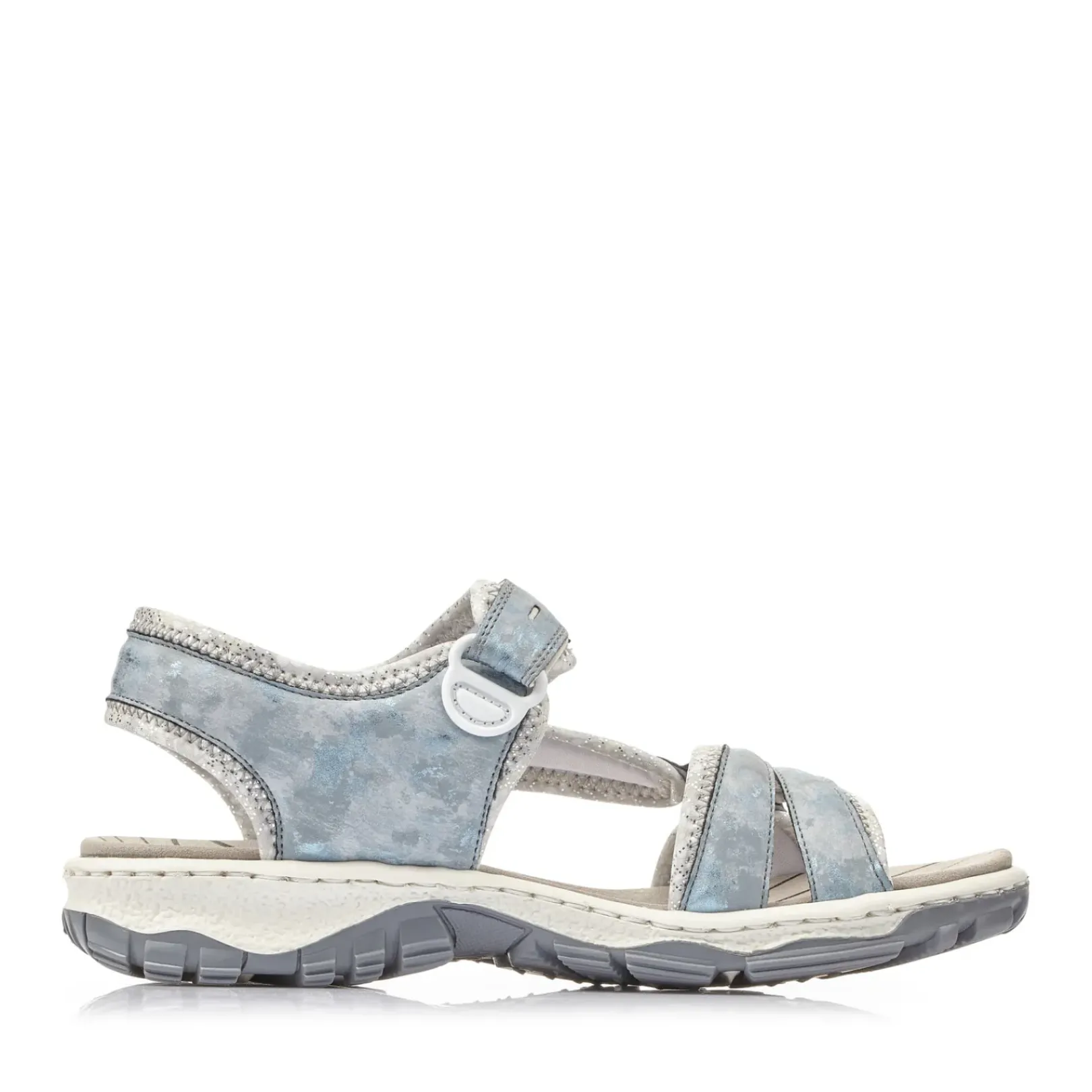 Fashion Rieker Damskie Sandaly Trekkingowe W Kolorze Blekitnym