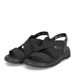 New Rieker Damskie Sandaly Trekkingowe Deep Black