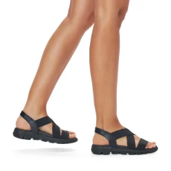 New Rieker Damskie Sandaly Trekkingowe Deep Black