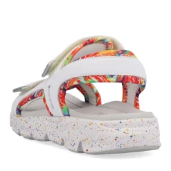 Discount Rieker Damskie Sandaly Trekkingowe Swan-White Rainbow