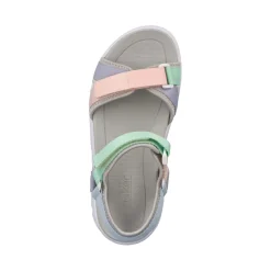 Discount Rieker Damskie Sandaly Trekkingowe Mint-Green Soft-Pink Lilac