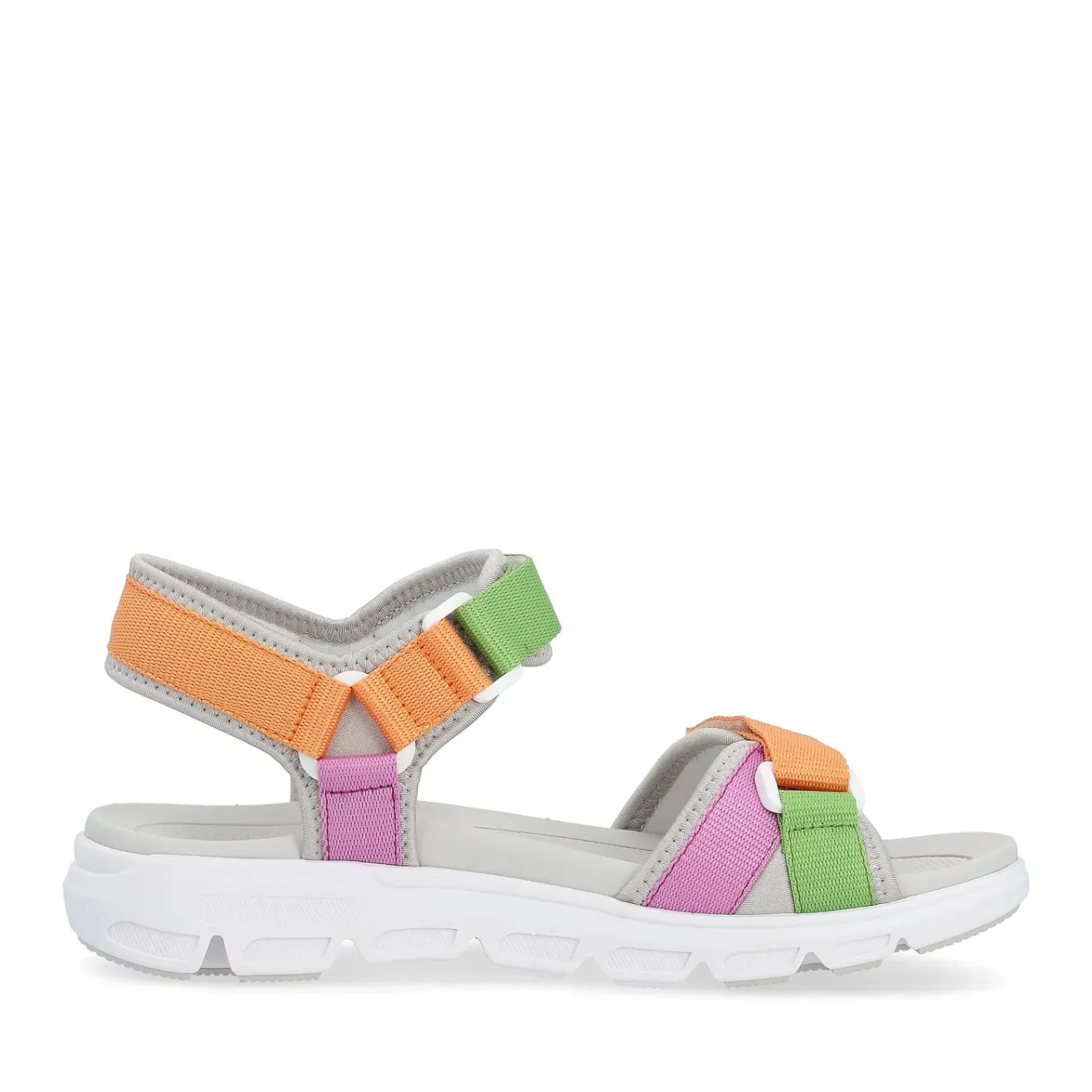 Fashion Rieker Damskie Sandaly Trekkingowe Wielokolorowe