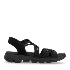 Discount Rieker Damskie Sandaly Trekkingowe Midnight Black