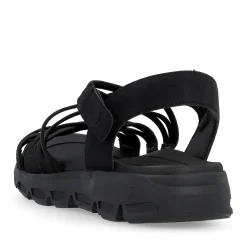 Discount Rieker Damskie Sandaly Trekkingowe Midnight Black