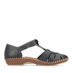 Discount Rieker Damskie Sandaly Z Paskami W Kolorze Ciemnej Czerni