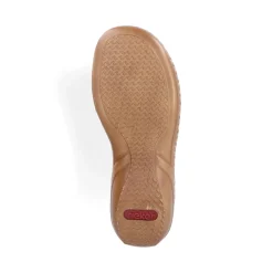 New Rieker Damskie Sandaly Z Paskami W Kolorze Karmelowo-Brazowym