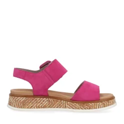 Hot Rieker Damskie Sandaly Z Paskami W Kolorze Magenta