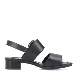 Discount Rieker Damskie Sandaly Z Paskami W Kolorze Czarnym, Blyszczacym