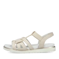 Online Rieker Damskie Sandaly Z Paskami W Kolorze Perlowo-Bialym