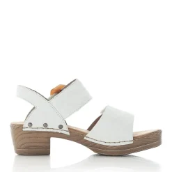Sale Rieker Damskie Sandaly Z Paskami W Kolorze Perlowo-Bialym
