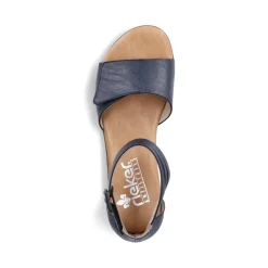 Discount Rieker Damskie Sandaly Z Paskami W Kolorze Lazurowym