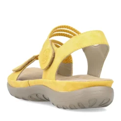 Discount Rieker Damskie Sandaly Z Paskami W Kolorze Cytrynowozoltym