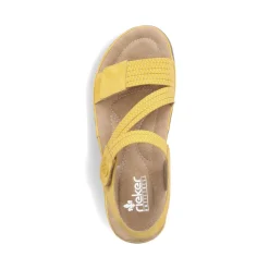 Discount Rieker Damskie Sandaly Z Paskami W Kolorze Cytrynowozoltym