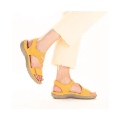 Discount Rieker Damskie Sandaly Z Paskami W Kolorze Cytrynowozoltym