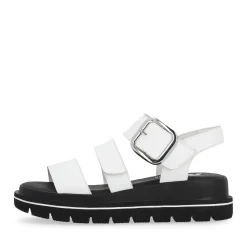 Discount Rieker Damskie Sandaly Z Paskami W Kolorze Perlowo-Bialym
