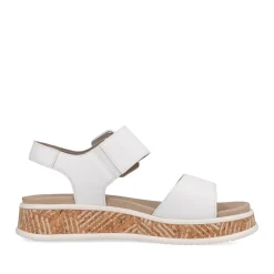 Online Rieker Damskie Sandaly Z Paskami W Kolorze Brilliant White