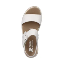 Online Rieker Damskie Sandaly Z Paskami W Kolorze Brilliant White