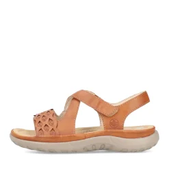 Fashion Rieker Damskie Sandaly Z Paskami W Kolorze Orzechowego Brazu