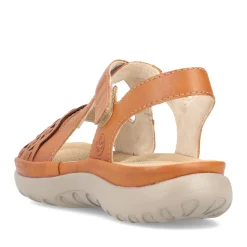 Fashion Rieker Damskie Sandaly Z Paskami W Kolorze Orzechowego Brazu