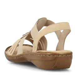 Discount Rieker Damskie Sandaly Z Paskami W Kolorze Jasnobrazowym
