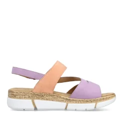 Discount Rieker Damskie Sandaly Z Paskami W Pastelowych Kolorach