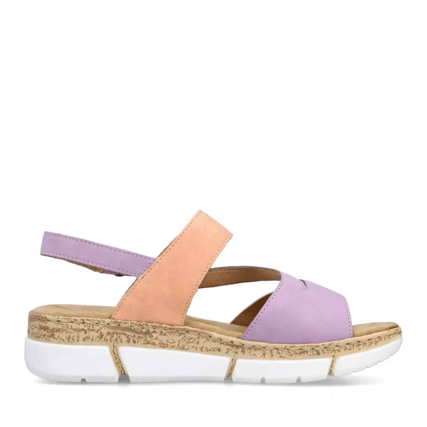 Discount Rieker Damskie Sandaly Z Paskami W Pastelowych Kolorach