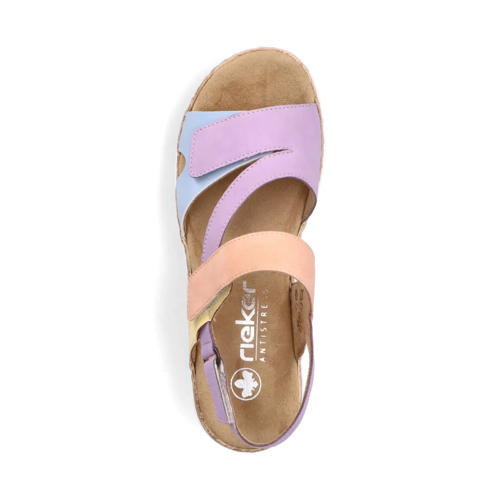Discount Rieker Damskie Sandaly Z Paskami W Pastelowych Kolorach