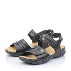 Discount Rieker Damskie Sandaly Z Paskami , W Kolorze Nocnej Czerni