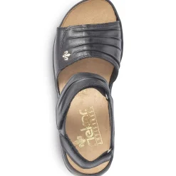 Discount Rieker Damskie Sandaly Z Paskami , W Kolorze Nocnej Czerni