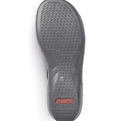 Outlet Rieker Damskie Sandaly Z Paskami , W Kolorze Nocnej Czerni