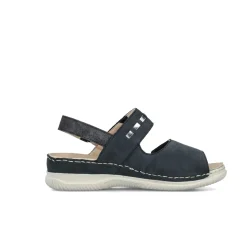 Fashion Rieker Damskie Sandaly Z Paskami , Stalowo-Niebieskie