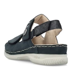 Fashion Rieker Damskie Sandaly Z Paskami , Stalowo-Niebieskie