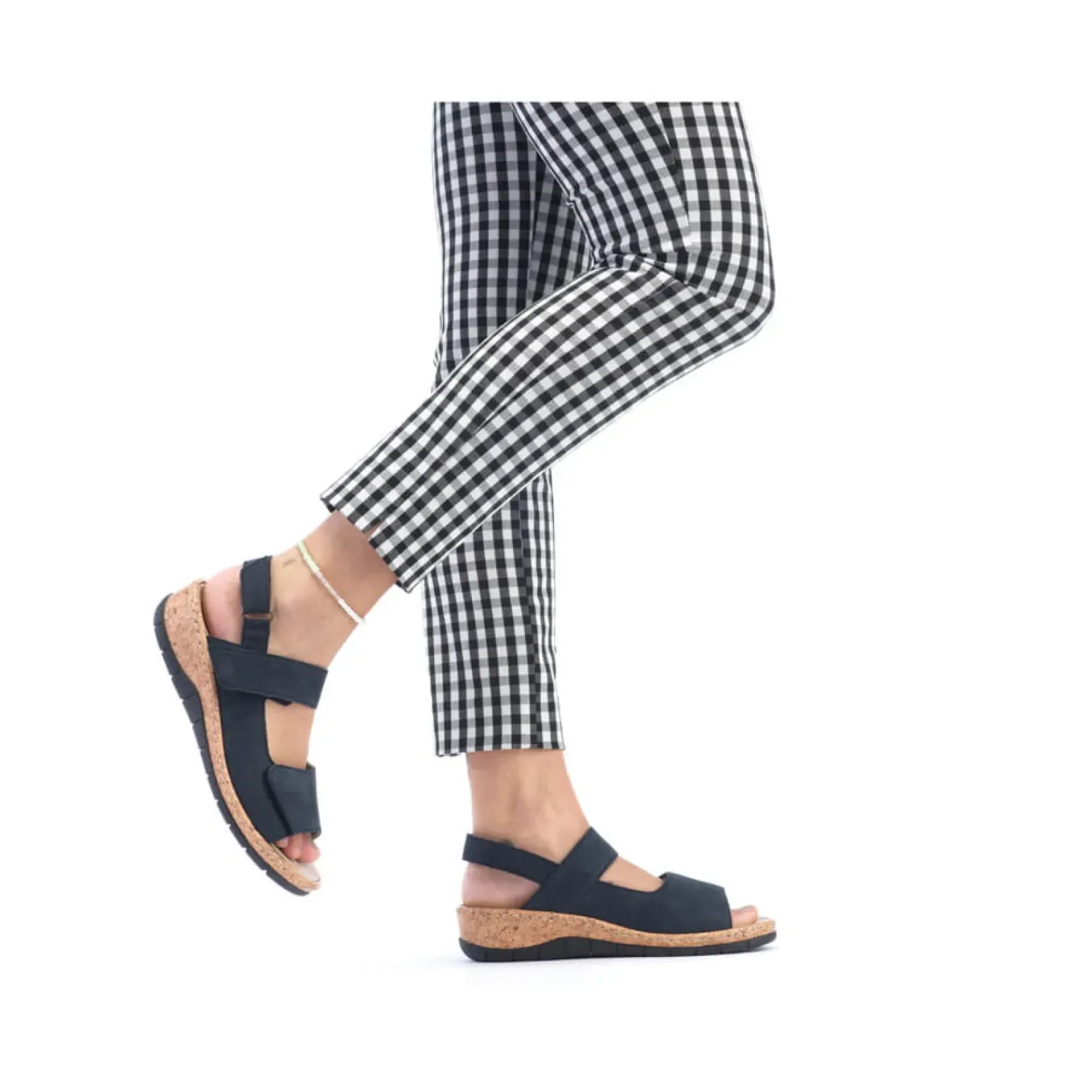 Fashion Rieker Damskie Sandaly Z Paskami W Kolorze Blekitu Pacyfiku