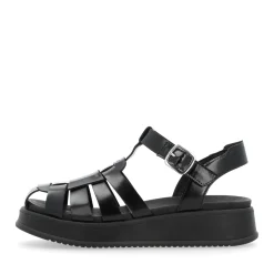 Fashion Rieker Damskie Sandaly Z Paskami Noir
