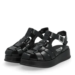 Fashion Rieker Damskie Sandaly Z Paskami Noir