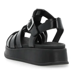 Fashion Rieker Damskie Sandaly Z Paskami Noir