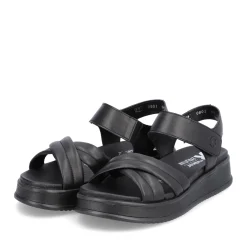 Best Rieker Damskie Sandaly Z Paskami Midnight Black