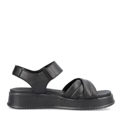 Best Rieker Damskie Sandaly Z Paskami Midnight Black