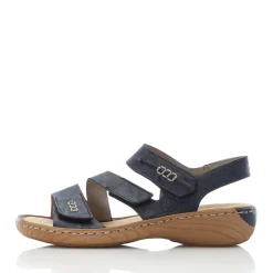 Discount Rieker Damskie Sandaly Z Paskami W Kolorze Blekitu Pacyfiku