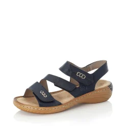 Discount Rieker Damskie Sandaly Z Paskami W Kolorze Blekitu Pacyfiku