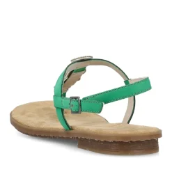Fashion Rieker Damskie Sandaly Z Paskami W Kolorze Zielonym