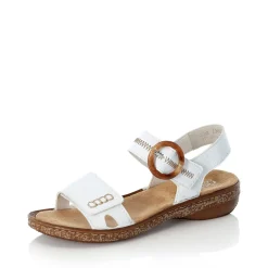 Discount Rieker Damskie Sandaly Z Paskami W Kolorze Czystej Bieli