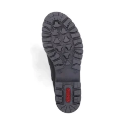 Discount Rieker Damskie Sznurowane Botki W Kolorze Glebokiej Czerni