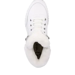 New Rieker Damskie Sznurowane Botki Crystal White