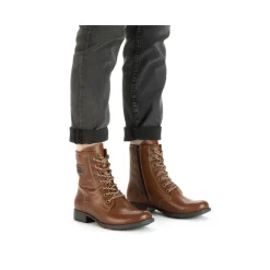 Discount Rieker Damskie Sznurowane Botki W Kolorze Lisiego Brazu