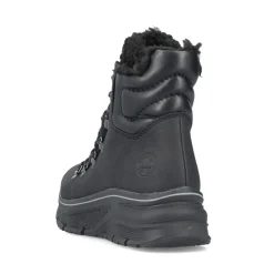 Outlet Rieker Damskie Sznurowane Buty , Asfaltowe, Czarne